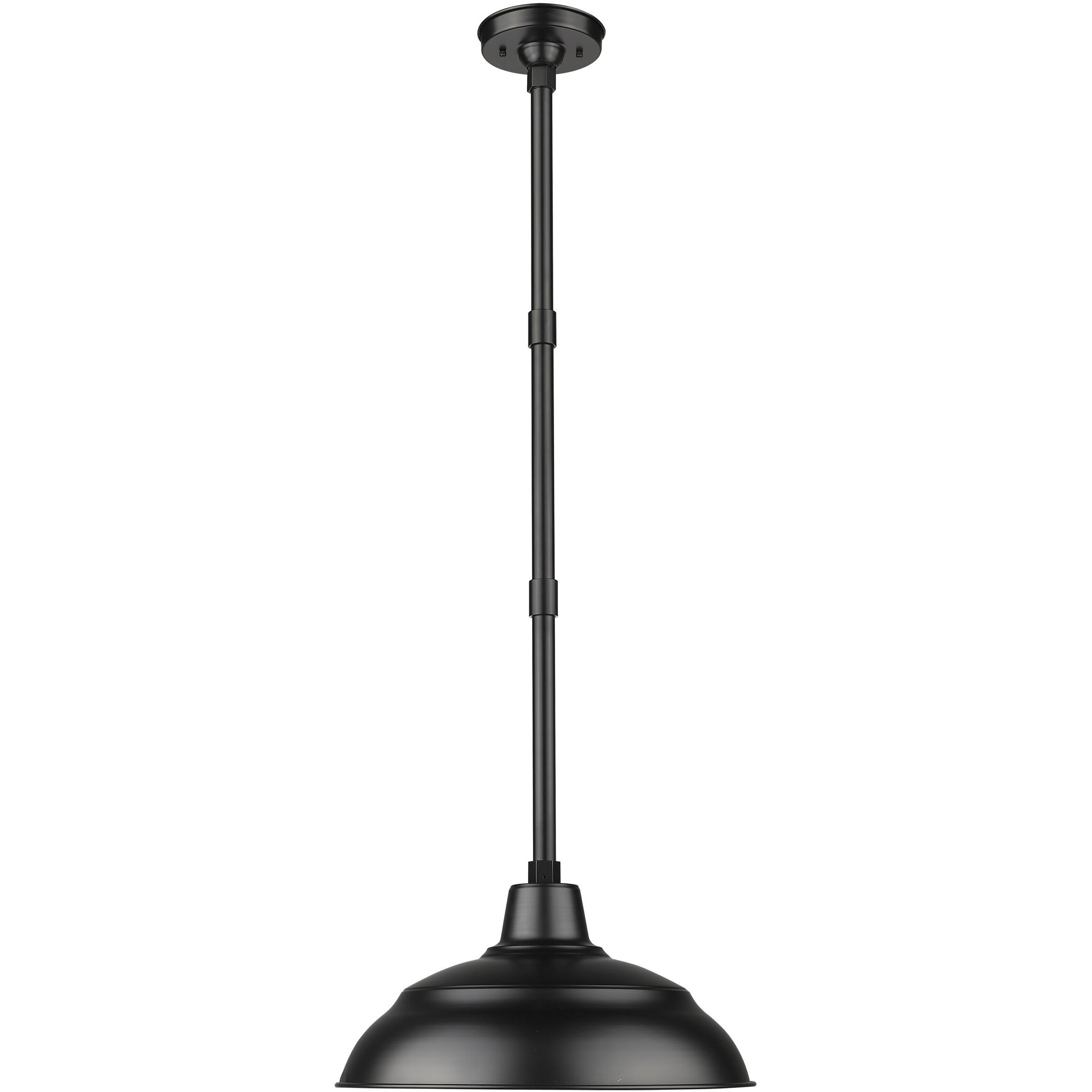 R Series Satin Black 17 inch Angle Shade